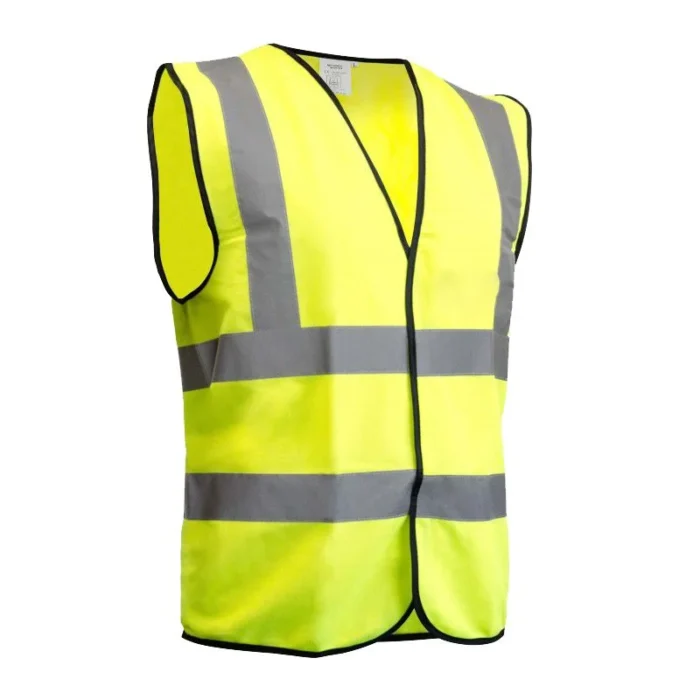 Yellow High Visibility 80 GSM Knitted EN471 Certified Waistcoat - Image 3