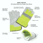 Hi-Viz Thermal Rigger Leather Gloves - Image 2