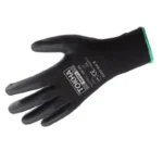 100 BB Black PU Coated Work Glove With 13 Gauge Black Polyester - Image 3