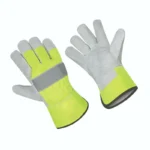 Hi-Viz Thermal Rigger Leather Gloves - Image 5