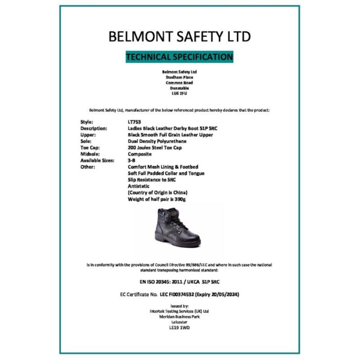 ROSELLE Women's Black Derby Boot Stylish, Secure, Slip-Resistant Safety Footwear - Image 2