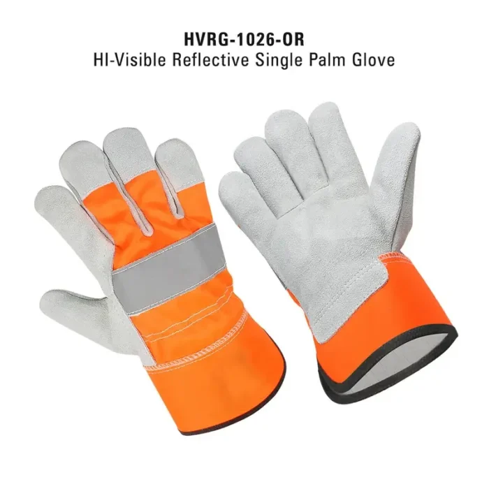 Hi-Viz Thermal Rigger Leather Gloves - Image 4