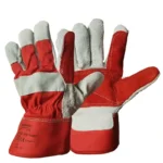 Double Palm Canadian Leather Red Rigger Gloves