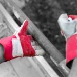 Double Palm Canadian Leather Red Rigger Gloves - Image 4