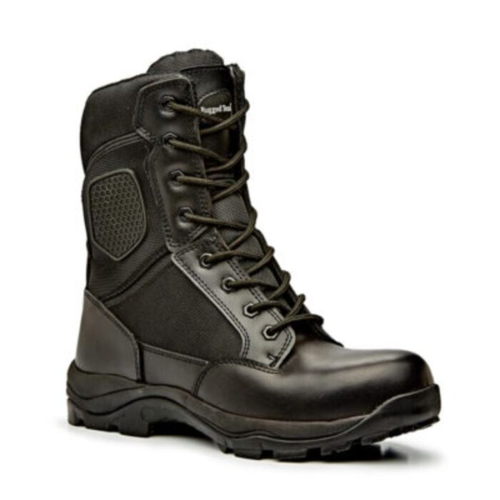 high leg boots black