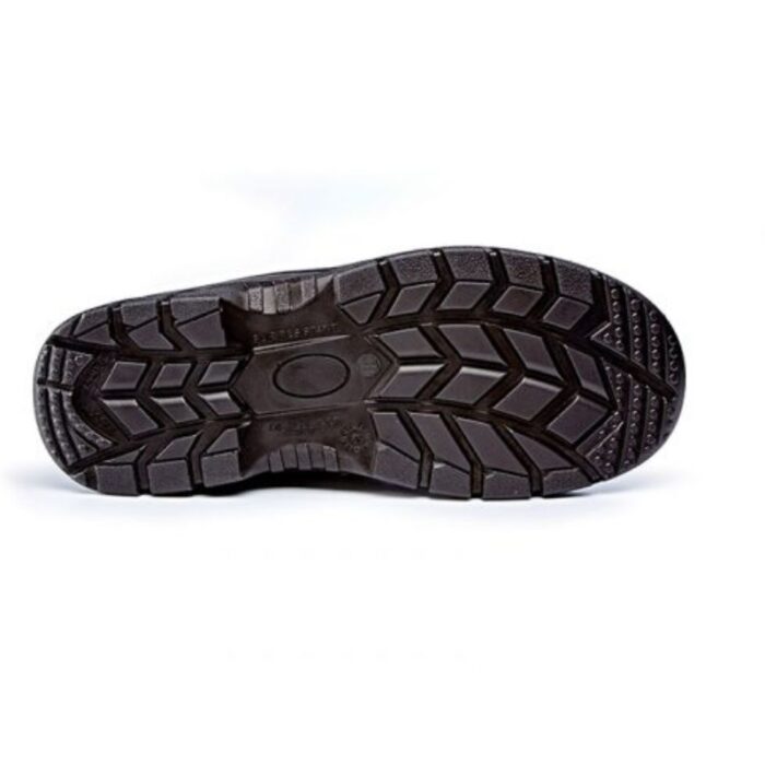 Black Leather Safety Shoe Printed Upper, Steel Toe, Slip-Resistant Sole - Image 2