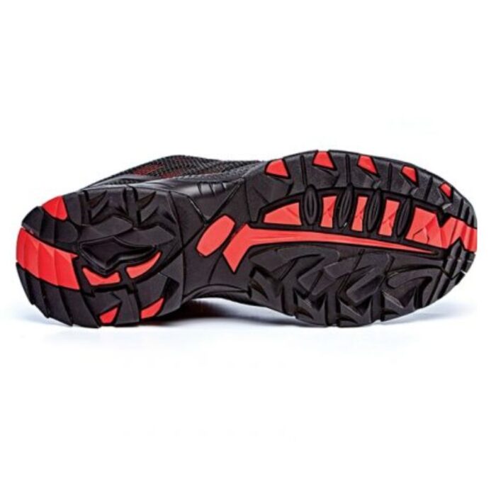 Trainer Shoe Black/Red Lace Up Kpu And Mesh - Image 2