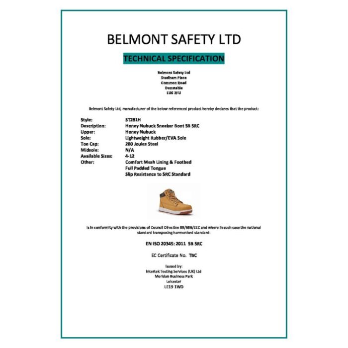 Honey Color Sport Nubuck Leather Athletic Safety Shoe Sneaker - Image 3