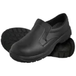Slip On Shoe Microfibre Boot Water-Resistant, Steel Toe, Slip-Resistant Sole - Black