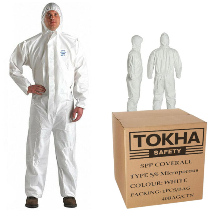 40Pcs. Disposable Coveralls 65Gsm – TYPE 5/6 - Image 1