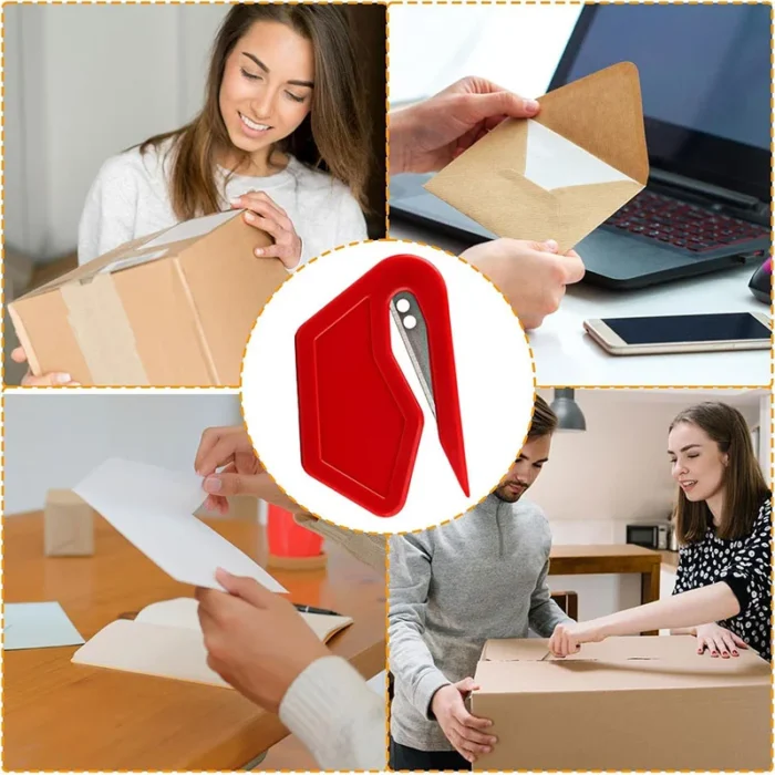 Safety Letter Opener Mini Cutter Plastic Sharp Mail Envelope Opener - Image 4