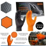 Diamond Texture Grip Nitrile Glove 50Pcs. Per Box, Ultra Durable, Powder Free, Touch Screen, Disposable Glove - Image 2