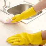 Long Sleeve Rubber Gloves Latex Household Cleaning Dishwashing Laundry Kitchen Gloves - Image 3