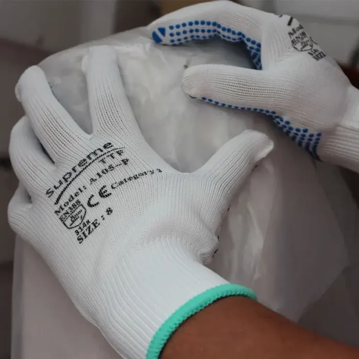 PVC Polka Dot Gloves Cotton Mix Nylon Protective Work Gloves for Factory Garden Working - Image 2