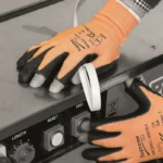 Three Digit Fingerless Gloves Orange Liner Level 3 CUT Protection Glove - Image 3