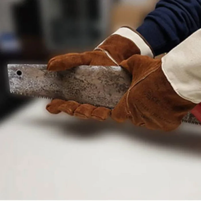 Leather Gauntlet Gloves Rupture Extra Heavy Duty Razor Wire Handling Gloves - Image 3