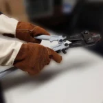 Leather Gauntlet Gloves Rupture Extra Heavy Duty Razor Wire Handling Gloves - Image 4
