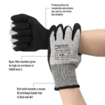 Level 5 Cut Protection Gloves Hand Protection for Cutting Work Gloves Gardening - Image 3