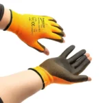 Three Digit Fingerless Gloves Orange Liner Level 3 CUT Protection Glove - Image 2