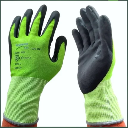 Cut Resistant Gloves 15G HPPE Shell Hand Protection Builders Grip Mechanic Glove