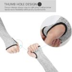 Arm Protection Sleeves with Thumb Hole Level 3 Cut Protection Gloves 1 Pair - Image 4