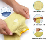 Cut Resistant Arm Sleeves with Thumb Hole Ultimate Arm Protection Level 5 Grey/Yellow 1 Pair - Image 5