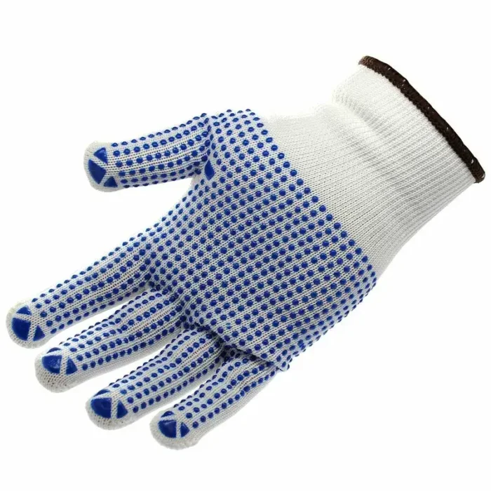 PVC Polka Dot Gloves Cotton Mix Nylon Protective Work Gloves for Factory Garden Working - Image 3