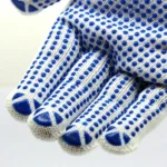 PVC Polka Dot Gloves Cotton Mix Nylon Protective Work Gloves for Factory Garden Working - Image 4