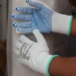 PVC Polka Dot Gloves Cotton Mix Nylon Protective Work Gloves for Factory Garden Working - Image 6