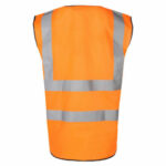 Orange Safety High Visibility Vest 80 GSM Knitted Reflective Jacket Waistcoat - Image 2