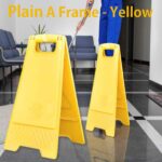 Yellow Plain A Frame For Caution / Warning Sign - Size 60 x 30 CM - Image 3